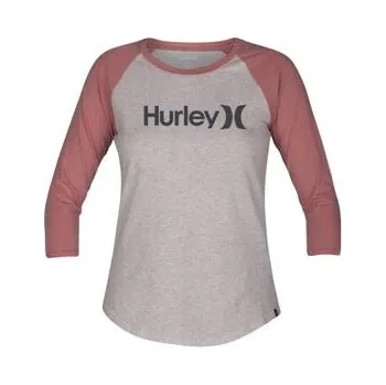 Tričko Hurley ONE AND ONLY PERFECT RAGLAN Bright Grey Heather velikost S