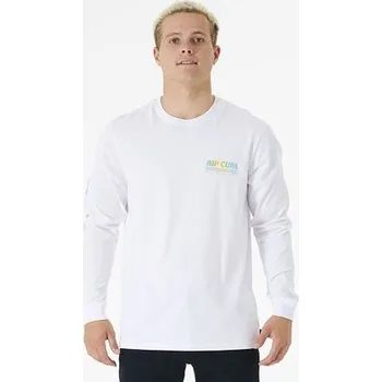 Pánská móda Tričko Rip Curl SURF REVIVAL L/S TEE White velikost M