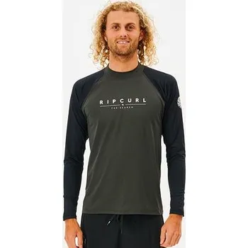 Pánské tričko Lykra Rip Curl SHOCKWAVES L/S Black Marled velikost XL