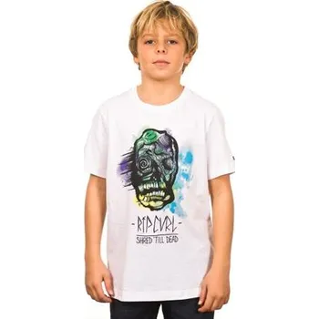 Pánské tričko Tričko Rip Curl STRANGE SKULLHEAD SS TEE Optical White velikost 12