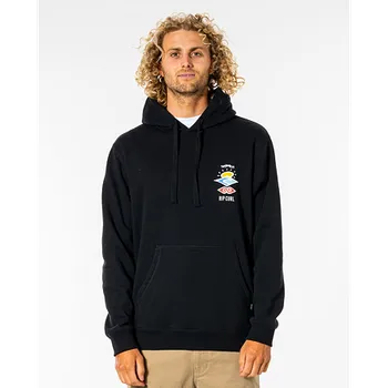 Pánská mikina Mikina Rip Curl SEARCH ICON HOOD Black velikost XXL