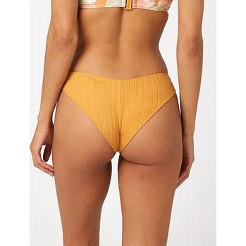 Dámské plavky Plavky Rip Curl MODERN RIB CHEEKY PANT Gold velikost L