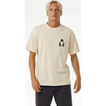 Pánská móda Tričko Rip Curl SURF REVIVIAL PEAKING TEE Vintage White velikost M