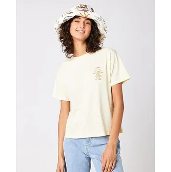 Tričko Rip Curl SEARCH ICON RELAXED TEE Lemon Ice velikost XS