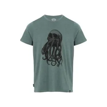 Pánské tričko Tričko Animal OCTOSKULL Moss Green Marl velikost L