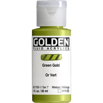 Vodová barva Akrylová barva Golden Fluid - 2170 Green Gold Objem: 30 ml