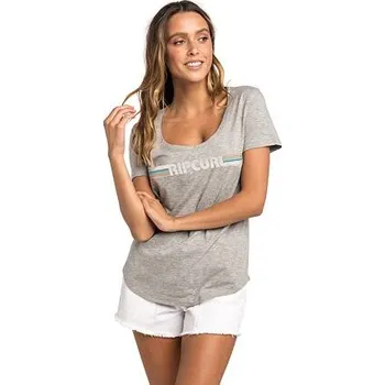 Pánské oblečení Tričko Rip Curl BIG MAMA ESSENTIALS TEE Cement Marle velikost L