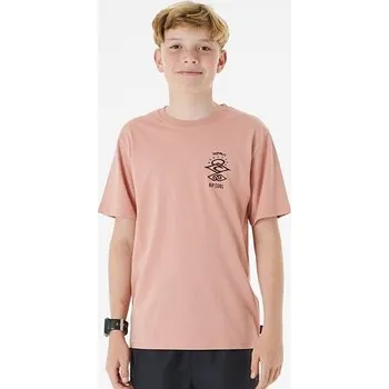 Dámské tričko Tričko Rip Curl SEARCH ICON TEE -BOY Dusty Rose velikost 14
