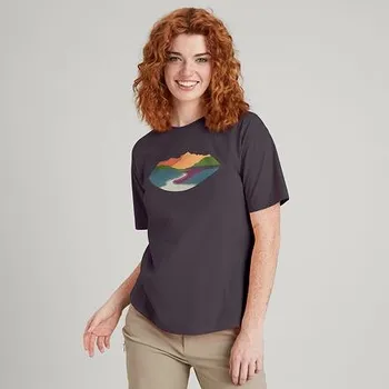 Pánské tričko Tričko Kathmandu RAINBOW MT COOK WMNS S/S TEE O52-Light Quart velikost XS