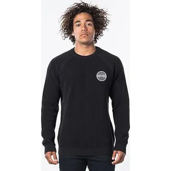 Pánská mikina Svetr Rip Curl PATCHED SWEATER Black velikost XXL