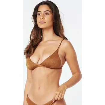 Dámské plavky Plavky Rip Curl PLAYABELLA FIXED TRI Chocolate Brown velikost L