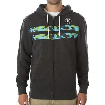 Pánská mikina Mikina Hurley ASSAULT ZIP FLEECE Heather Black velikost XL