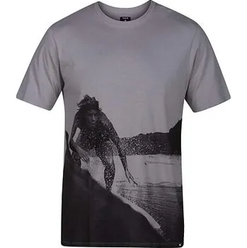 Pánské tričko Tričko Hurley RABBIT TEE SS Pewter Grey velikost XL