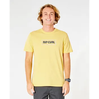 Pánské tričko Tričko Rip Curl BIG MUMMA ICON TEE Retro Yellow velikost XXL