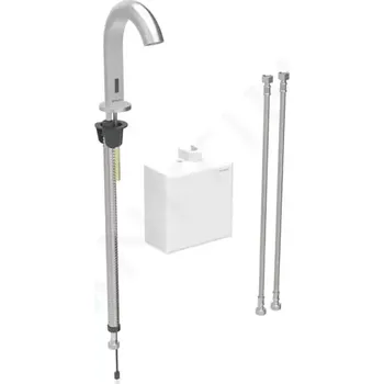 Vodovodní baterie Geberit Piave Elektronická umyvadlová baterie, bateriové napájení, easy to clean, kartáčovaný nerez, 116.164.SN.1