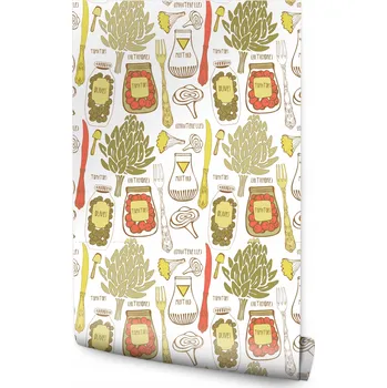 Fototapeta Tapeta olivové rajčata příbory do kuchyně jídelny