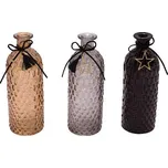 Váza/Lahev s hvězdou Honey, pr.7/x20,5cm, balení obsahuje 3 kusy!|Ego Dekor