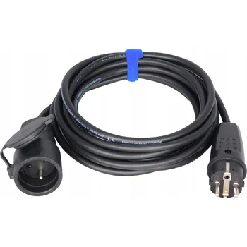 Napájecí kabel VÝKONNÝ SÍŤOVÝ PRODLUŽOVACÍ KABEL ELEKTROKABEL IP44 2P+PE 3x1,5mm2 1,5m