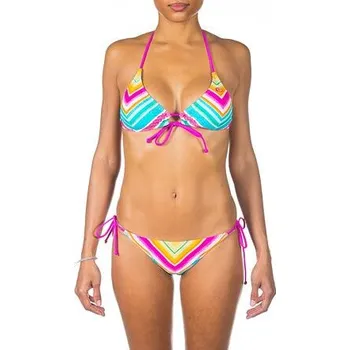 Dámské plavky Plavky Rip Curl SUN DIP TRIANGLE SET Rose Violet velikost L