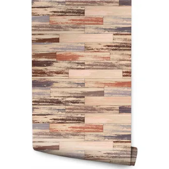 Tapeta Tapeta na zeď do ložnice imitace dřeva retro