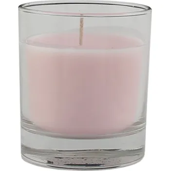 Svíčka Kaheku Svíčka ve skle SILEA, pr. 9cm, růžová|Ego Dekor