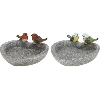 Zahradní dekorace Krmítko pro ptáky Zvířátka a postavy OUTDOOR TRUE TO NATURE Ptáčci a srdíčko, pr. 21,7 cm, balení obsahuje 2 ks!|Esschert Design