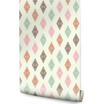 Fototapeta Vliesová tapeta Barevné KOSOČTVERCE Dekor Boho styl