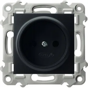 Elektrická zásuvka Elektrická Zásuvka nástěnná Ospel černá