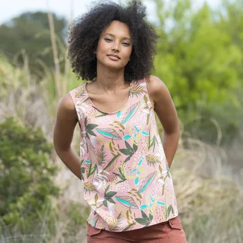 Blancheporte Top s potiskem korálová/khaki 54