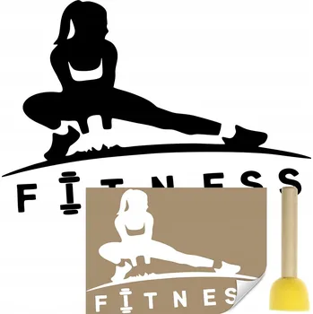 Obraz Šablona na malování na zeď FITNESS ŽENA GYM 43x63 + štětec