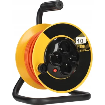Napájecí kabel PRODLUŽOVACÍ KABEL BUBNÍK STAVEBNÍ NAVIJÁK S/U 10M 3X1,5