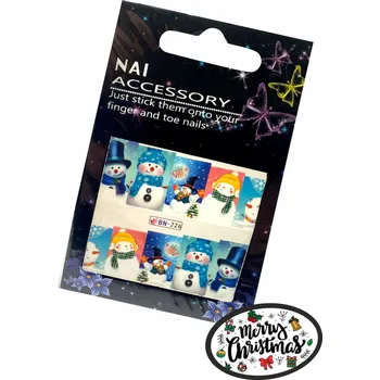 samolepka Samolepky na nehty Vánoční Zimní