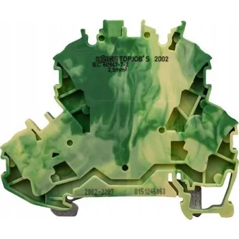 Svorka na DIN lištu zemnící 2,5mm2 žluto-zelená