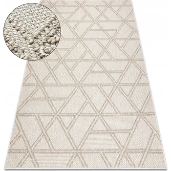 Koberec KOBEREC PLOCHÝ TKANÝ JERSEY 80x150 TROJÚHELNÍKY béžová sisal venkovní #D1679