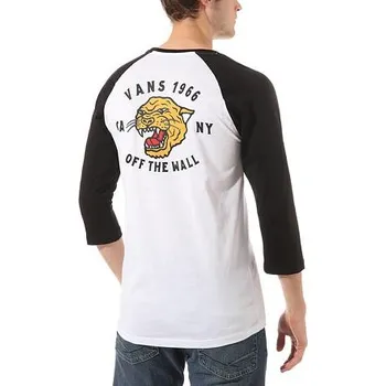 Pánské tričko Tričko Vans GROWLER RAGLAN White/Black velikost L