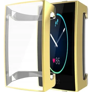 Pouzdro na mobilní telefon Pouzdro 2v1 Metalické Přední a Boční Strany / FitBit Charge 3 / 4