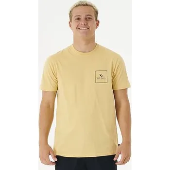 Pánská móda Tričko Rip Curl CORP ICON TEE Washed Yellow velikost M