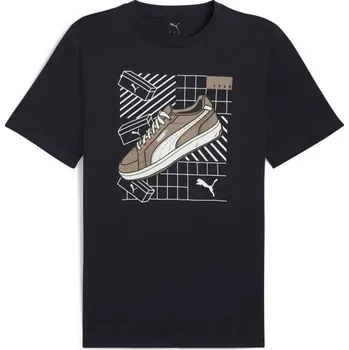 Pánské triko Puma GRAPHIC SNEAKER TEE L Tmavě modrá, Mix