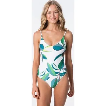 Dámské oblečení Plavky Rip Curl PALM BAY GOOD 1 PC White velikost S