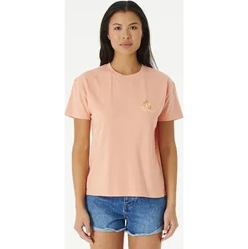 Tričko Rip Curl THE TROPICS RELAXED TEE Light Coral velikost XS