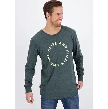 Pánské tričko Tričko Alife and Kickin LOGO LONGAK Dark Forrest velikost 3XL