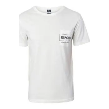 Pánská móda Tričko Rip Curl BOX OVER POCKET TEE Tofu velikost L