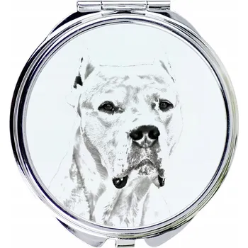 Kosmetické zrcátko Argentinská doga kompaktní kapesní zrcátko s fotkou psa