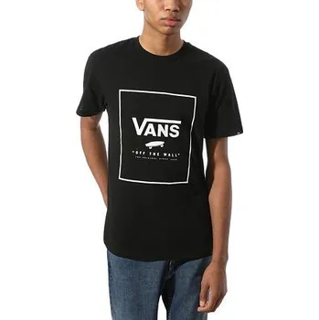 Pánské oblečení Tričko Vans PRINT BOX SS Black/White velikost L