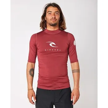 Pánské tričko Lykra Rip Curl CORPS S/S Maroon velikost XXL