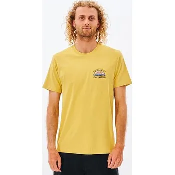 Pánské tričko Tričko Rip Curl RAYS AND HAZED TEE Yellow Daze velikost XXL
