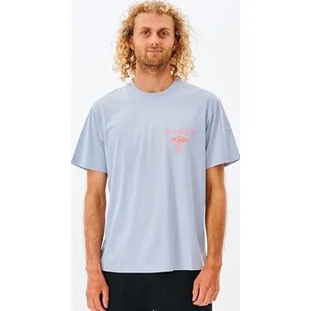 Pánská móda Tričko Rip Curl FADE OUT ICON TEE Zen Blue velikost L