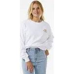 Mikina Rip Curl ROLLING CURL DROP SHOULDE CREW Optical White velikost XS
