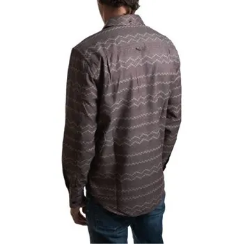 Pánská košile Košile Hurley DRI-FIT PISMO L/S Mahogany velikost M