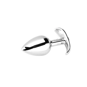 Anální šperk ZENN Smooth Metal Butt Plug with Diamond - Medium